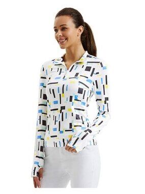 NWT JACK SMITH Golf Tennis 1/4 Zip Women S Slim Fit UV Sun Protection L/S Shirt